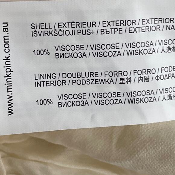 Minkpink Garden Party Halter Dress V-Neck Ivory Floral Size Medium - Picture 10 of 12